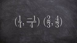 How to determine the slope between two points that are fractions Instructional Video