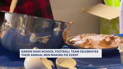 Giving back: Darien football players make pies for New Covenant House food pantry News Clip