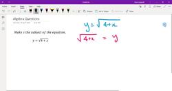 Change the subject of an Equation! Q1 Instructional Video