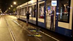 Tram set on fire in Amsterdam riot as tensions remain high News Clip