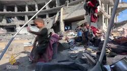 UN clinic hit in Gaza, hundreds displaced Palestinians sheltering News Clip