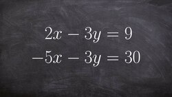 How to Use Elimination of Subtraction to Solve a System or Equations Instructional Video