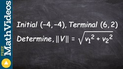 Determine the magnitude of a vector given the initial and terminal point Instructional Video