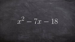 Quickly learn how to factor a quadratic with three terms Instructional Video