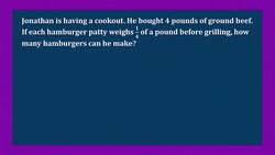 Whole Numbers Divided by Fractions Instructional Video