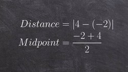 Determine the midpoint of two points on a line graph Instructional Video