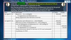 Redemption of Debentures - Problem Solving 1 Instructional Video