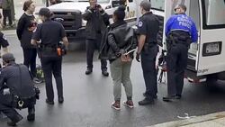 ANTI–Brett Kavanaugh – Multiple arrested for civil disobedience on day of Kavanaugh/Ford hearing Stock Footage