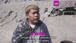 Thousands are offering ritual sacrifices on an active volcano in Indonesia News Clip