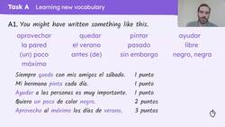 Summer experiences: -ar verbs 1st person present and past Instructional Video