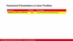 Oracle Database Administration from Zero to Hero - Managing User Profiles (Part 1 of 2) Instructional Video