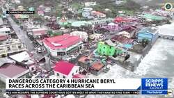 Hurricane Beryl remains a strong Category 4 storm as it approaches Jamaica News Clip