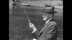 Former President Calvin Coolidge fishes at farm of former Sen. George McLean News Clip