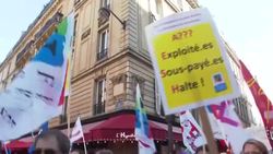 CLEAN : Teachers for children with disabilities demonstrate in Paris News Clip
