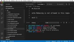 Complete Git Guide: Understand and Master Git and GitHub - Disabling Rebasing Using a Pre-Rebase Hook Instructional Video
