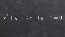Find the center and radius of a circle by completing the square Instructional Video