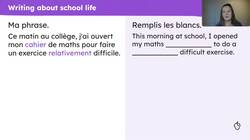 Mes préférences au collège : extended writing and speaking Instructional Video