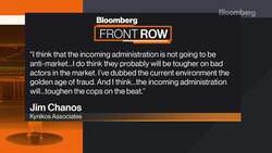 Kynikos’ Chanos Calls 2020 Stock Market the `Golden Age of Fraud’ News Clip