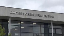 Leicester school with social distancing signs News Clip