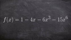 Determine end behavior of a polynomial Instructional Video