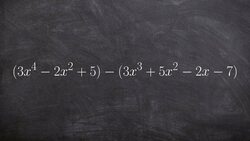 Learn how to subtract polynomials by rewriting the problem as addition Instructional Video