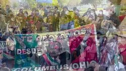 CLEAN : Supporters of Mexico's AMLO stage protest outside White House News Clip