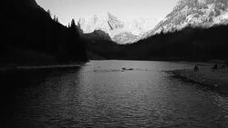 Amazing Sunrise at Maroon Bells , Colorado Aerial drone view forward slow high above Valley forward SLOW Stock Footage