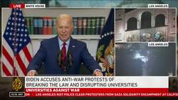 US President Joe Biden addresses the campus protests News Clip