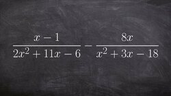 Learn how to subtract two rational equations when the denominators are trinomials Instructional Video