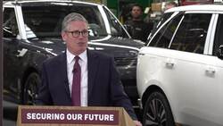 Starmer and Reeves deliver speeches at a Jaguar Land Rover plant in the West Midlands - HD News Clip