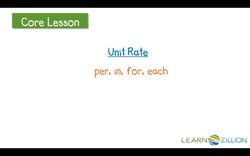 Identifying Unit Rates through Verbal Descriptions Instructional Video