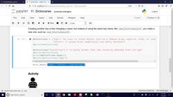 Python 🐍 Dictionaries Instructional Video