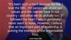 Lord Tony Hall to step down as BBC Director-General News Clip