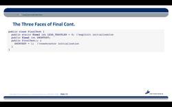 Complete Java SE 8 Developer Bootcamp - The Three Faces of Final Instructional Video