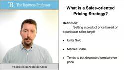 Sales Oriented Pricing Strategy Instructional Video