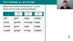 The 'j' spellings, including 'g', 'ge' and 'dge' Instructional Video