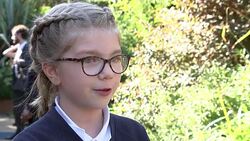 Director Richard Curtis backs initiative to twin London schools with refugee children Stock Footage