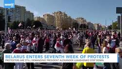 Belarus Enters Seventh Week Of Protests As Tens Of Thousands March News Clip
