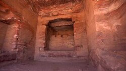 Petra - Tombs in the southern part of the city Stock Footage
