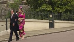 Guests arrive ahead of the wedding of Lady Gabriella Windsor and Thomas Kingston News Clip