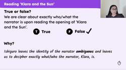 Exploring voice in ‘Klara and the Sun’ Instructional Video