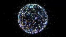 Earth Globe with plexus connected lines Stock Footage