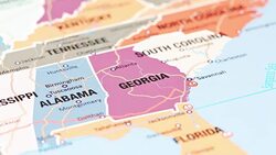 Georgia from USA States Stock Footage