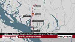 Out-of-control wildfire in Squamish B.C., continues to grow News Clip