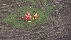 Aerial view of the HS2 railway's construction site News Clip