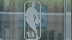 CLEAN : STOCKSHOTS: NBA headquarters in NYC as playoffs called off for second day News Clip