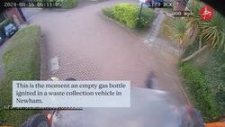 Moment: Newham bin lorry explosion as empty gas canister causes fire Instructional Video