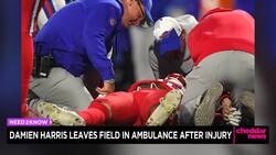 Damien Harris Leaves Field in Ambulance After Injury News Clip