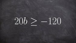 Solving a one step inequality using division Instructional Video