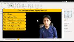 Business Intelligence with Microsoft Power BI - with Material - Text Functions in Power Query Instructional Video